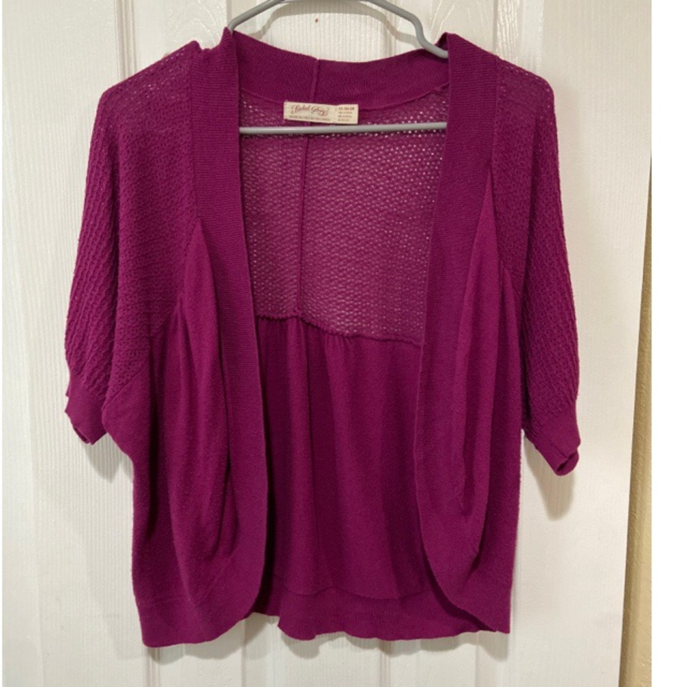 Faded Glory Purple Knit Shrug - Size XL